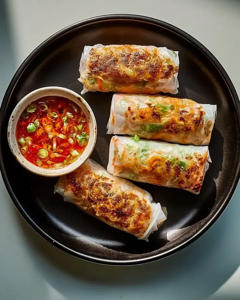 A delicious plate of Taste Air Fryer Rice Paper Noodle Rolls: A Crispy, Healthy Appetizer You'll Love