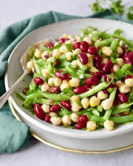 A delicious plate of Three Bean Salad Recipe