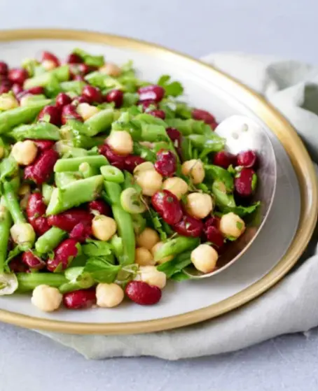 A delicious plate of Three Bean Salad Recipe