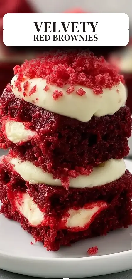 Pinterest pin (Design 2) for Sweet Red Velvet Brownie Bites