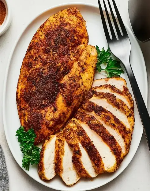 A delicious plate of Air Fryer Chicken Breast
