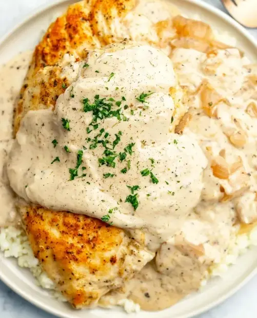 A delicious plate of Easy Cream Cheese Chicken